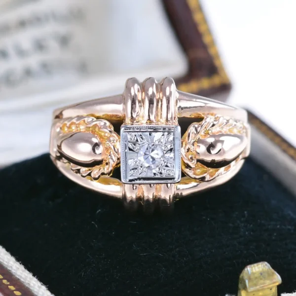 Pierścionek z diamentem 0,05ct - 18K