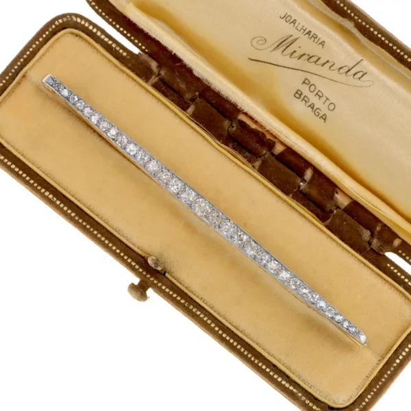 Dawna broszka z brylantami 2,25ct - 18K/Pt