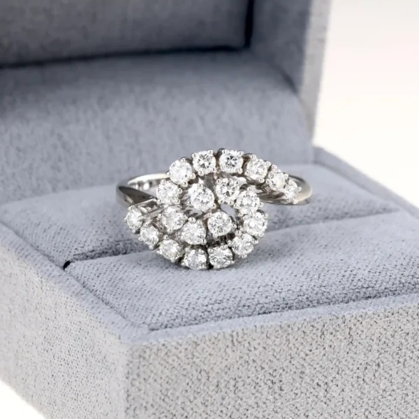 Pierścionek z brylantami 1ct - 14K