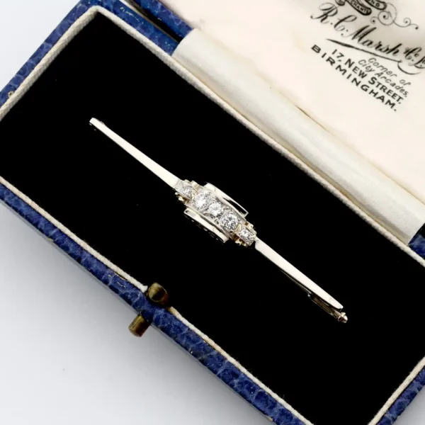 Brosza z brylantami 0,23ct - 14K