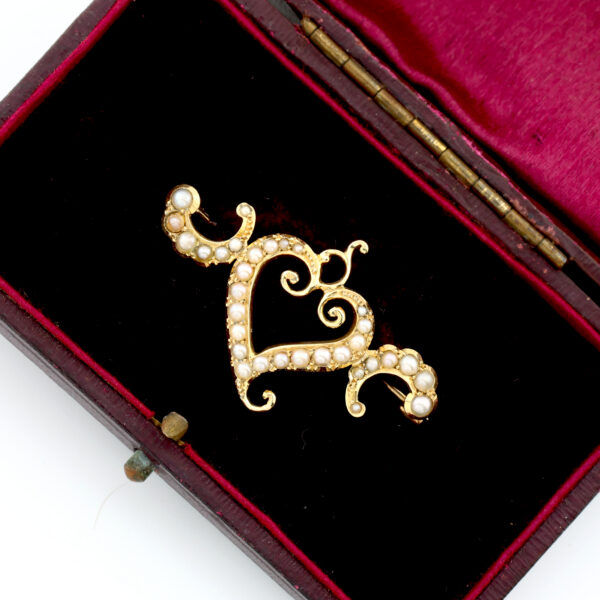 Dawna brosza serce - 14K